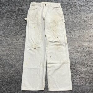 Dickies Sherwin Williams Painter Pants Mens 30x30 White Carpenter Paint Splatter